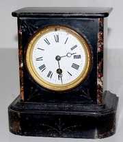 French Slate and Marble Mantle Clock