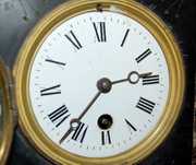 French Slate and Marble Mantle Clock
