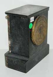 French Slate and Marble Mantle Clock