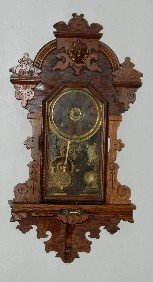 Seth Thomas Oak Hanging Kitchen Clock w/Alarm