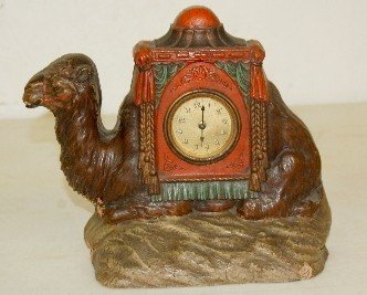 Antique Lux Figural Camel Clock