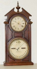 Ithaca Walnut Calendar Clock