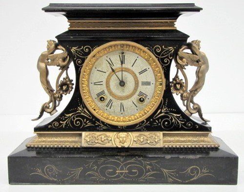 Ansonia “Rosiland” Iron Case Mantle Clock