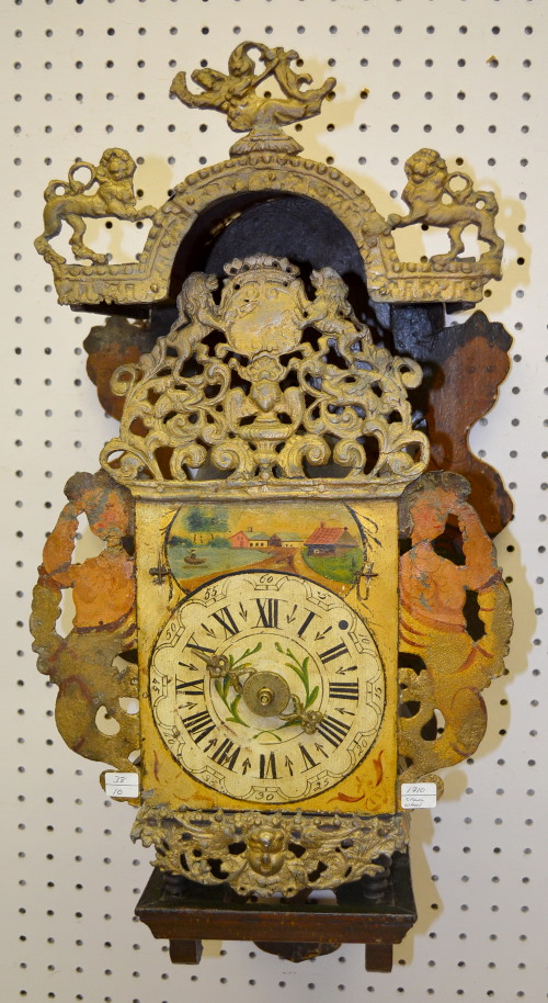 Early 1710 Dutch Friesian Stoel 2 Weight Clock