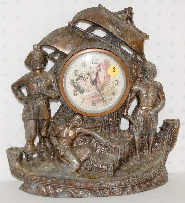 Pirate Ship Clock with Animated Dial
