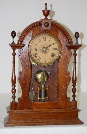E.N. Welch Walnut T & S Parlor Clock