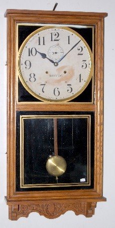 Waterbury Oak 30 Day Wall Regulator Clock