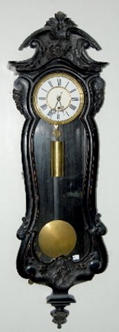 Rose Carved 1 Weight Vienna Clock