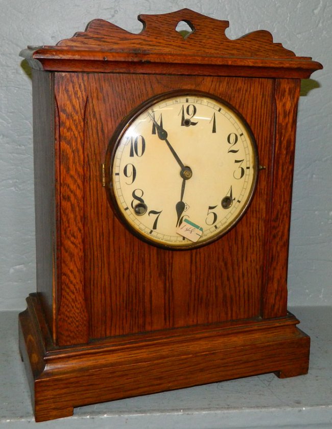 Gilbert American oak 8 day clock.