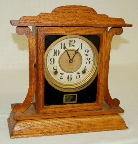 Ingraham “Kitchenette” 8 Day Oak Shelf Clock