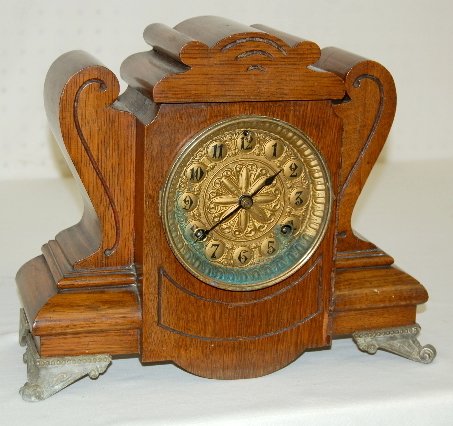 Waterbury Oak Mantel Clock, “Grant”