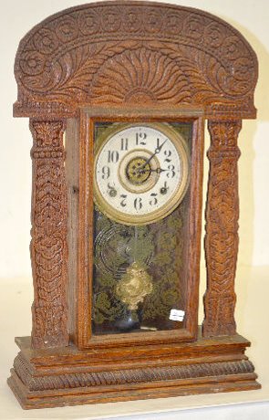 Ingraham Oak “Atlantic” Variant Kitchen Clock