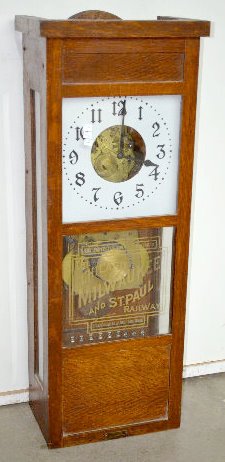 ST McClintock 30 Day Master Time Clock, RR Glass