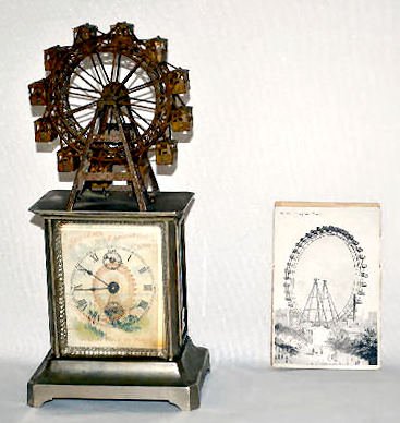 French 1900 Expo Clock, Ferris Wheel