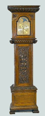 Seth Thomas Carved 5 Bell Tall Case Clock