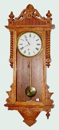 Waterbury Oak “Elgin” Wall Regulator Clock