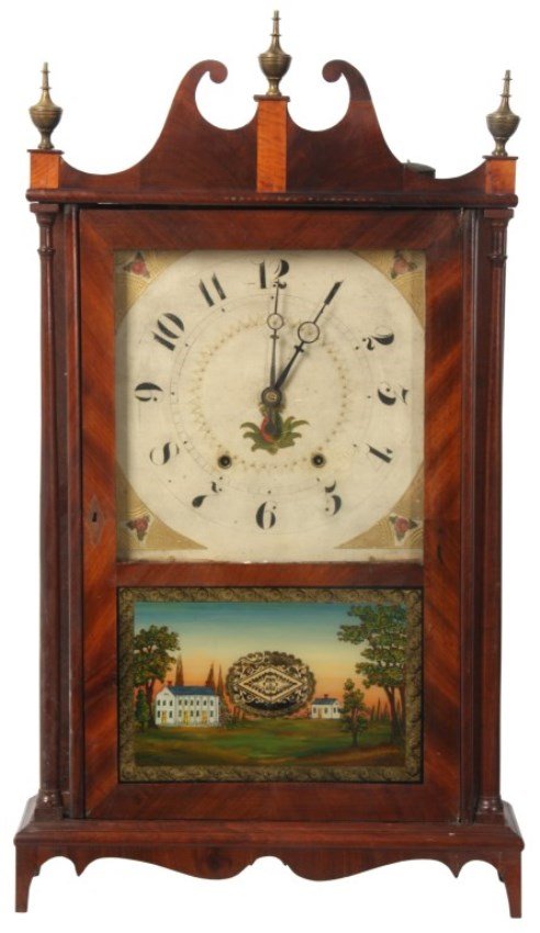 Bishop & Bradley Pillar & Scroll Mantle Clock