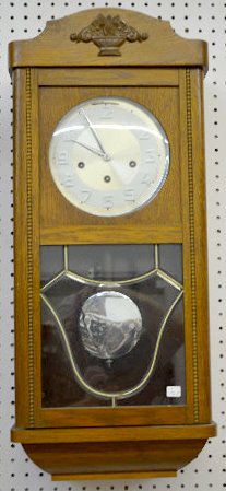 German Westminster Chime Oak Box Clock