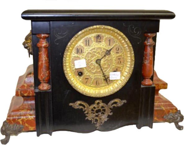 Waterbury Black Enamel Clock, “Gordo”