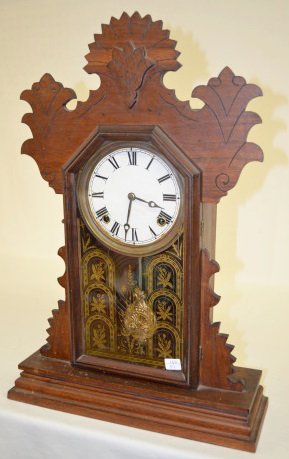 Ingraham “Rose” Walnut Kitchen Clock