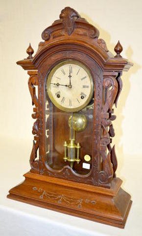 Welch Walnut Parlor Shelf Clock