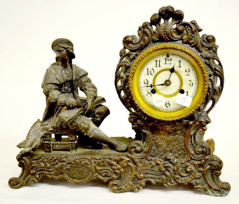 Waterbury Antique Artist Male Statue Clock
