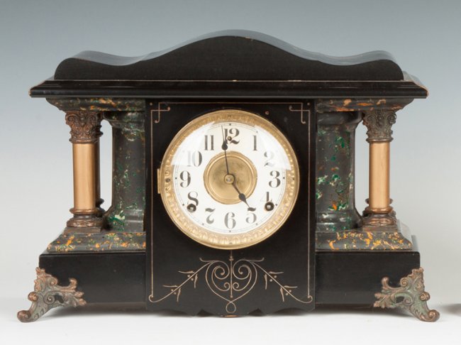 Seth Thomas Black Mantle Clock