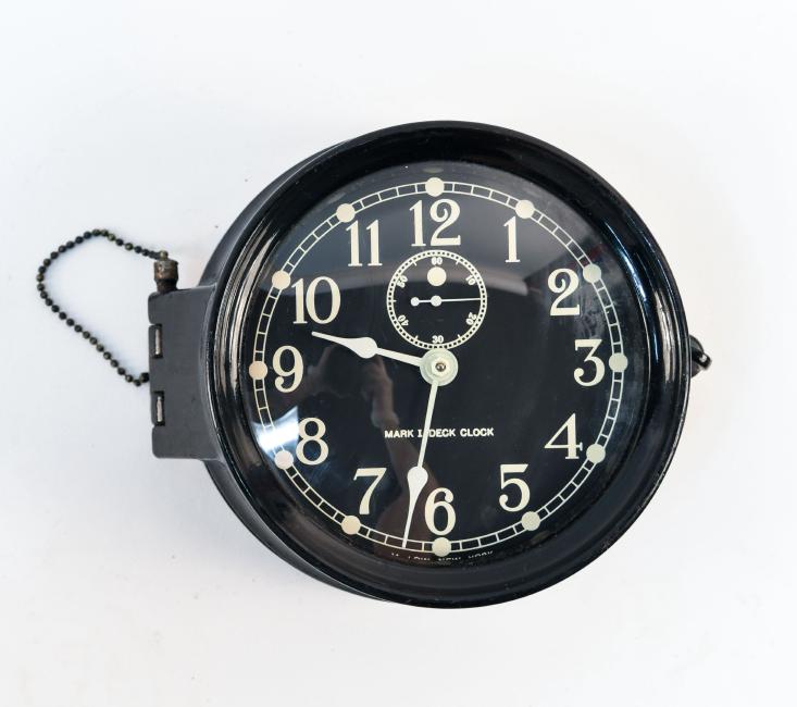 M. LOW MARK I WWII SHIPS DECK CLOCK