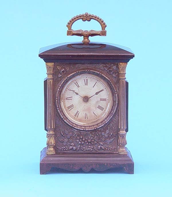 American Painted Iron Carriage Clock