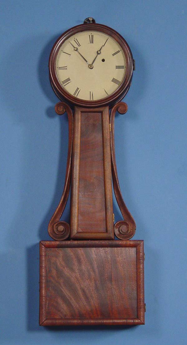 Early American Mahogany Banjo Clock