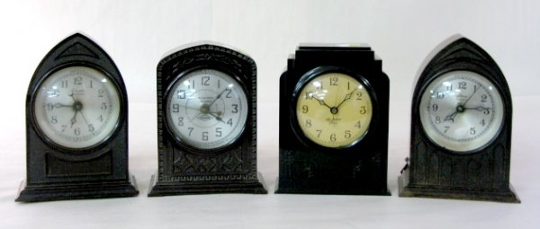 4 Bakelite Electric Alarm Clocks