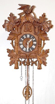 Black Forest Carved Bird Cuckoo Clock
