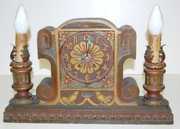Seth Thomas Carved Case Candle Lamp Clock
