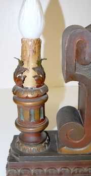 Seth Thomas Carved Case Candle Lamp Clock
