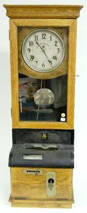 Oak Cleveland Time Clock & Service Co. Clock