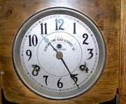 Oak Cleveland Time Clock & Service Co. Clock