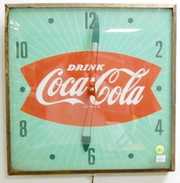 Electric Coca Cola Fishtail Advertising Clock