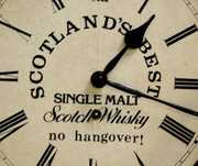 Scotch Whiskey Round Advertising Gallery Clock