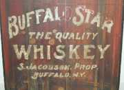 Wood Buffalo Star Whiskey Advertising Clock