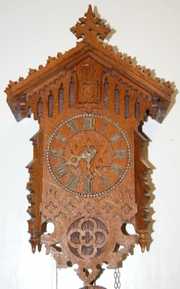 Black Forest Carved Fretwork Cuckoo Clock