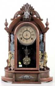 Black Walnut Ansonia Triumph Mantle Clock