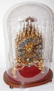 Contemporary Dent Double Fusee Skeleton Clock
