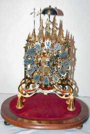 Contemporary Dent Double Fusee Skeleton Clock
