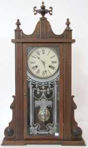 Walnut Gilbert Weight Driven Mantle Clock