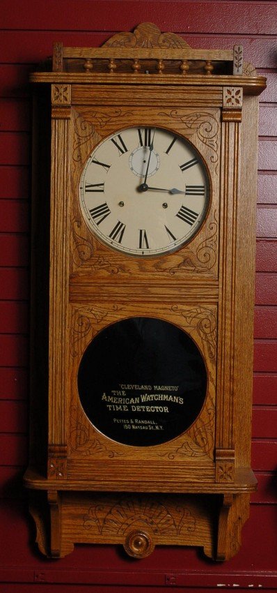 A CLEVELAND MAGNETO MASTER OFFICE CLOCK