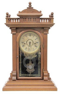 Welch “Scalchi” Walnut Parlor Shelf Clock