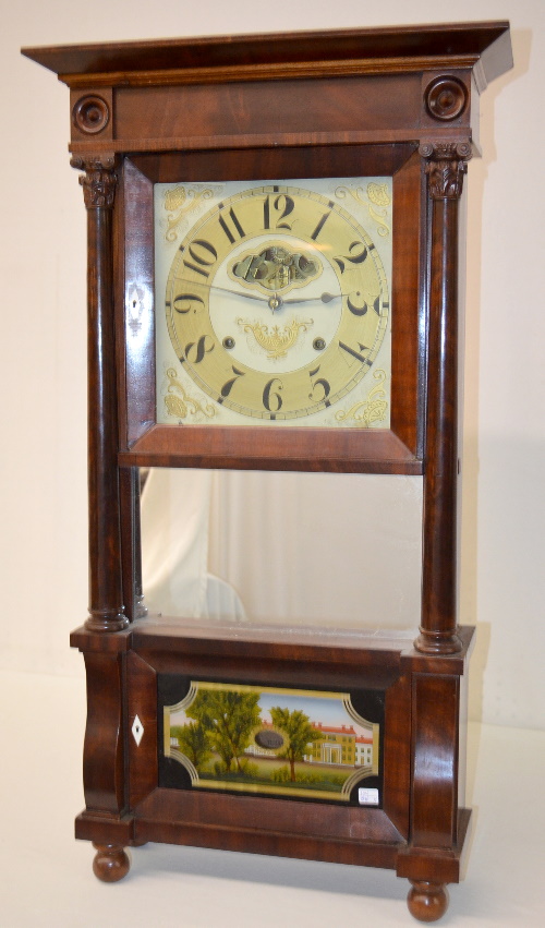 Antique C & L.C. Ives Triple Decker Split Column Clock