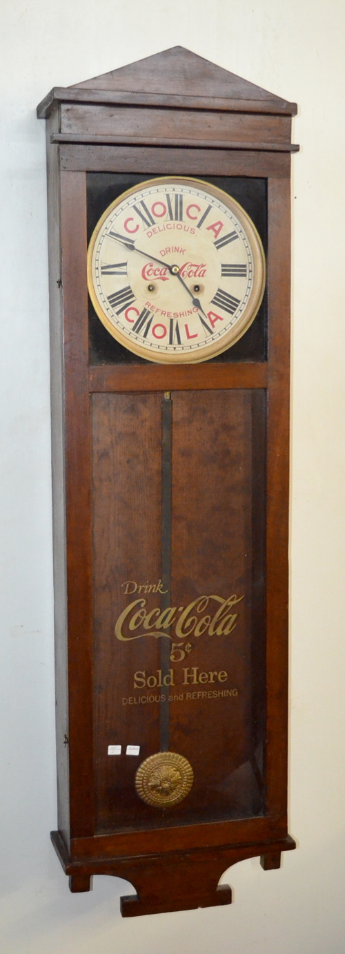 Large Gilbert Coca Cola Advertising Wall Regulator Clock
