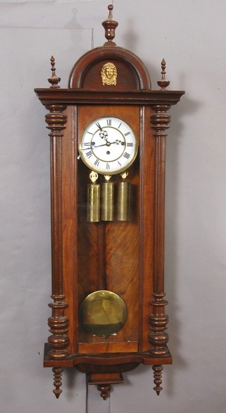 Gustav Becker 3 Weight Vienna Regulator Clock