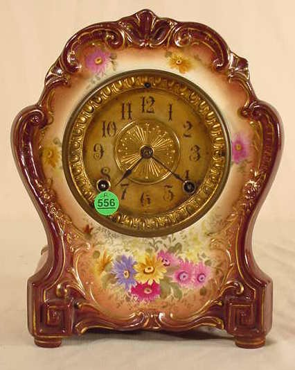Ansonia La Hay Royal Bonn China Case Clock
